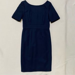 JCrew navy blue wool dress. Never worn, like new.